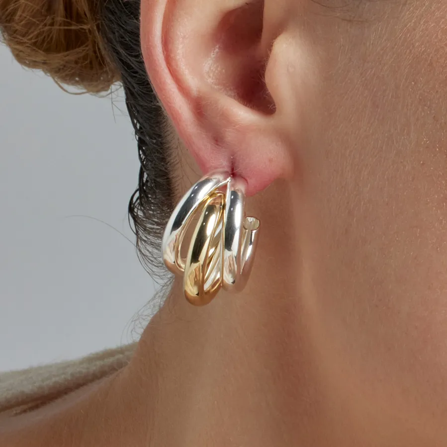 Pendientes acabado plata - Nove