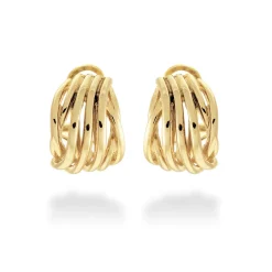 Pendientes acabados en oro amarillo 18K - Goga