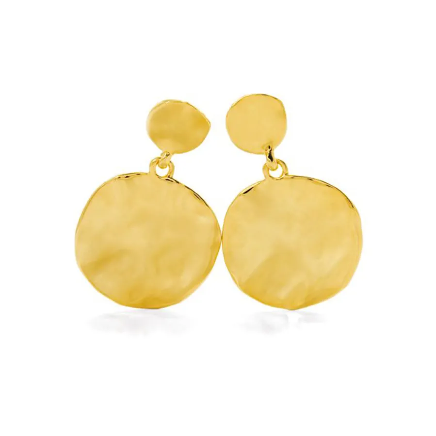 Pendientes acabados en oro amarillo 18K - Seriri