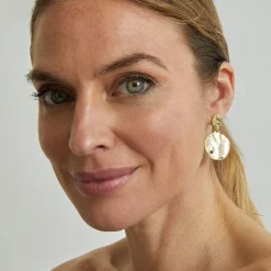 Pendientes acabados en oro amarillo 18K - Seriri
