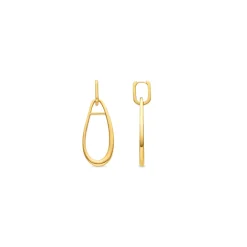 Pendientes acabados en oro amarillo 18K - Salsah