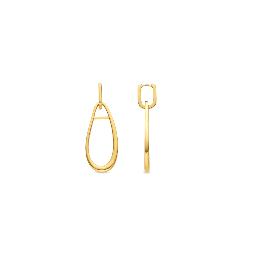 Pendientes acabados en oro amarillo 18K - Salsah