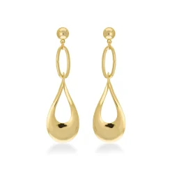 Pendientes acabados en oro amarillo 18K - Nkara