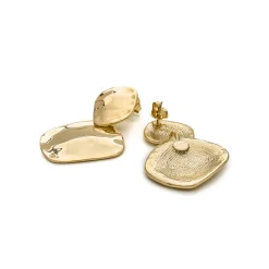 Pendientes acabados en oro amarillo 18K - Hamada