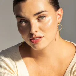 Pendientes acabados en oro amarillo 18K - Coion