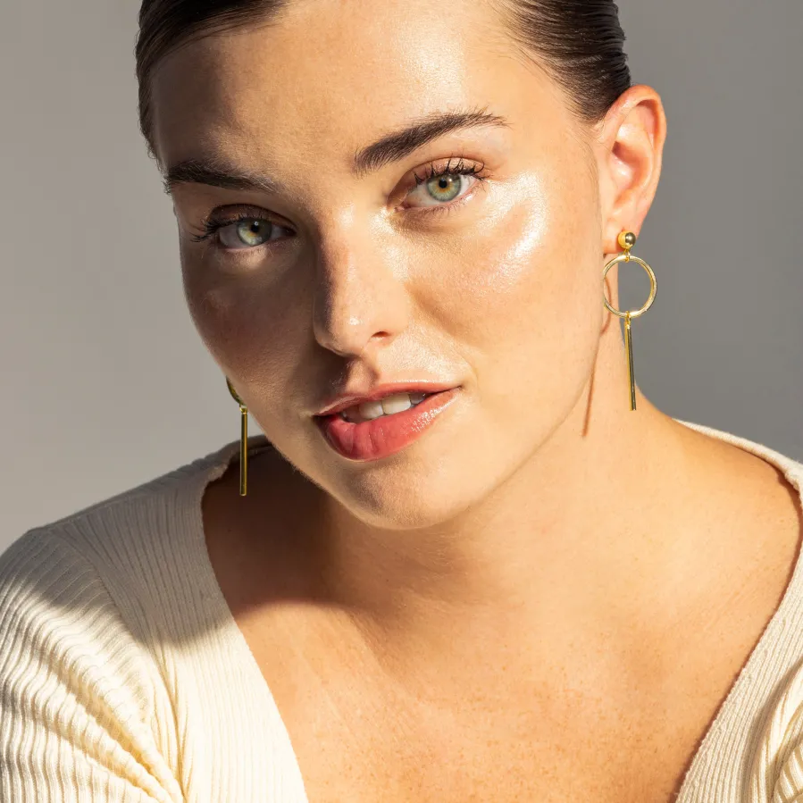 Pendientes acabados en oro amarillo 18K - Coion