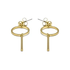 Pendientes acabados en oro amarillo 18K - Coion