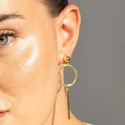 Pendientes acabados en oro amarillo 18K - Coion