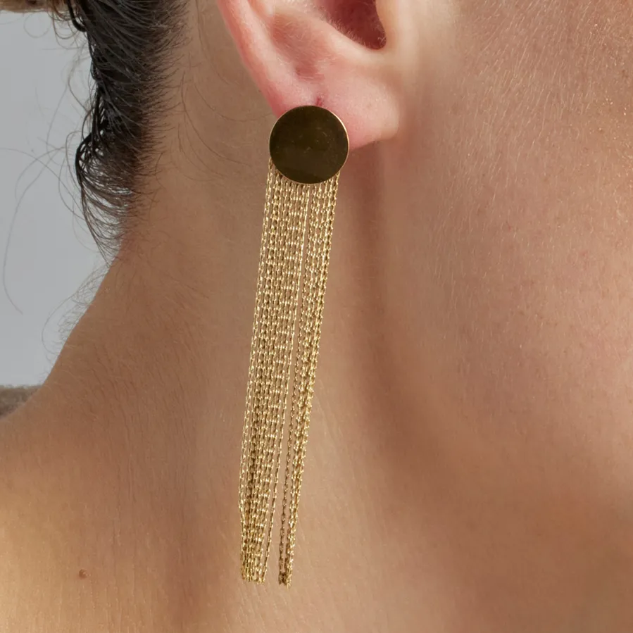 Pendientes acabados en oro - Dencel