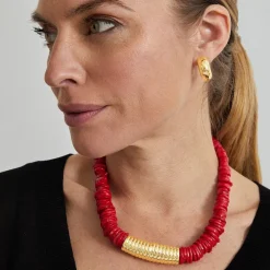Pendientes acabados en oro amarillo 18K - Kevda
