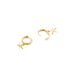 Pendientes acabados en oro amarillo 18K - Ashir