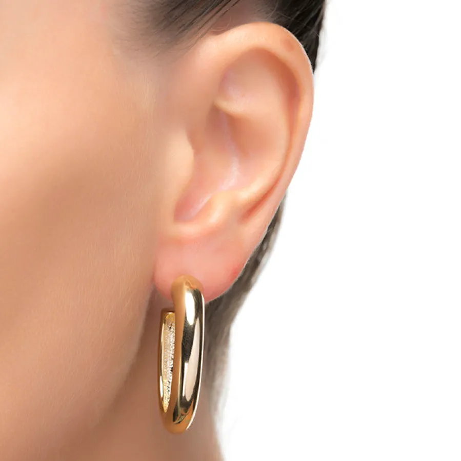 Pendientes acabados en oro amarillo 18K - Hewcar