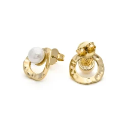 Pendientes acabados en oro amarillo 18K - Jaya