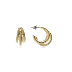 Pendientes acabados en oro amarillo 18K - Carorsa
