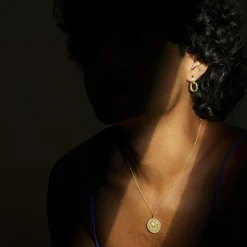 Pendientes acabados en oro amarillo 18K - Khihu