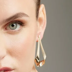 Pendientes acabados en oro amarillo 18K - Anaot