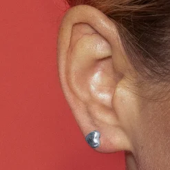 Pendientes con - acabado plata - Hazain