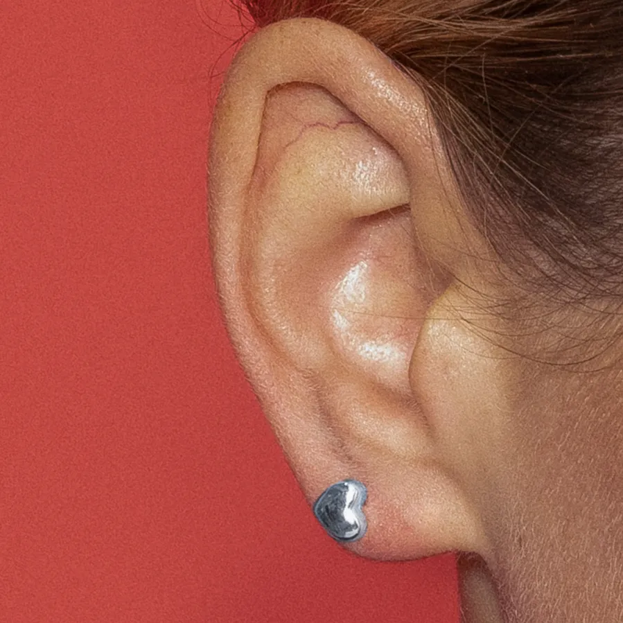 Pendientes con - acabado plata - Hazain