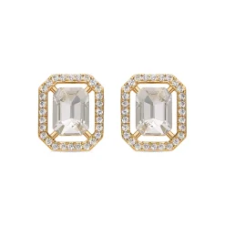 Pendientes con Circonita Brillante acabado oro 18k - Surin