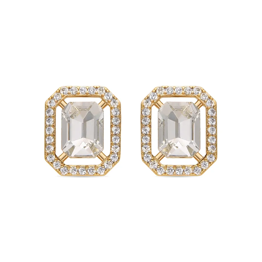 Pendientes con Circonita Brillante acabado oro 18k - Surin