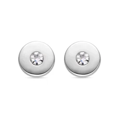 Pendientes con Circonita Brillante acabado plata - Moi