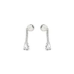 Pendientes con Circonita Brillante acabado plata - Nusxus