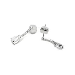 Pendientes con Circonita Brillante acabado plata - Nusxus