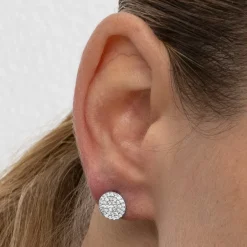 Pendientes con Circonita Brillante acabado plata - Gudpe