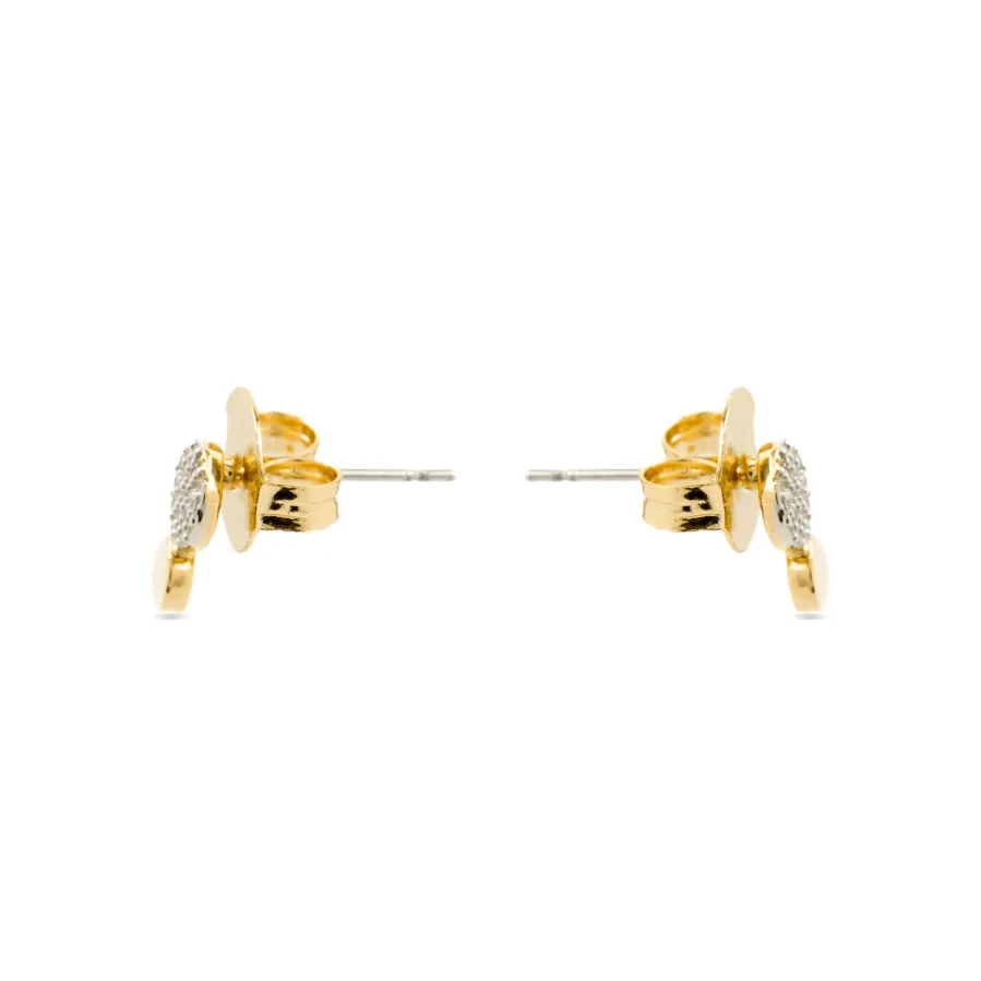 Pendientes con Circonita Brillante acabado oro 18k - Gudpe