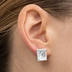 Pendientes con Circonita Brillante acabado plata - Rindel