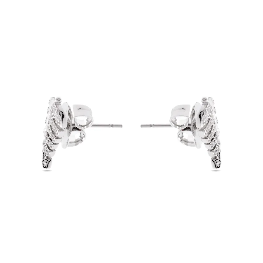 Pendientes con Circonita Brillante acabado plata - Tatsy