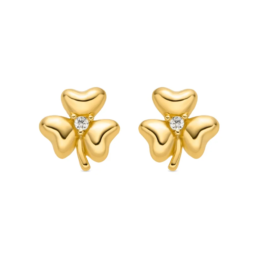 Pendientes con Circonita Brillante acabado oro 18k - Furne