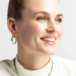 Pendientes con Malaquita acabado oro 18k - Reus