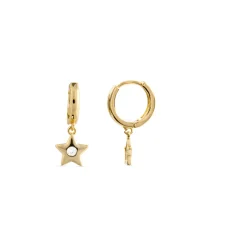 Pendientes de Circonita Brillante acabados en oro amarillo 18K - Lihus