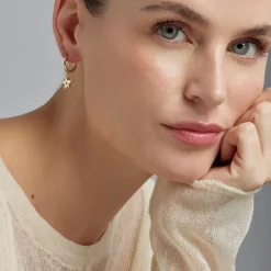 Pendientes de Circonita Brillante acabados en oro amarillo 18K - Lihus
