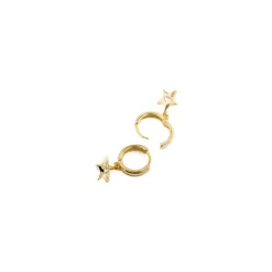 Pendientes de Circonita Brillante acabados en oro amarillo 18K - Lihus