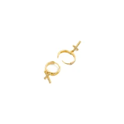 Pendientes de Circonita Brillante acabados en oro amarillo 18K - Mezxo