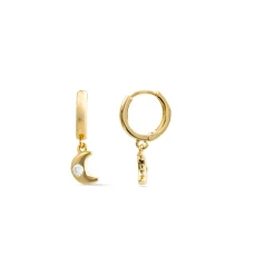 Pendientes de Circonita Brillante acabados en oro amarillo 18K - Nekiel