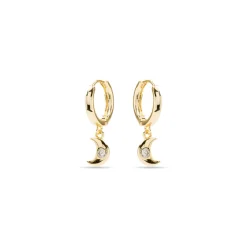 Pendientes de Circonita Brillante acabados en oro amarillo 18K - Nekiel