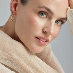 Pendientes de Circonita Brillante acabados en oro amarillo 18K - Nekiel