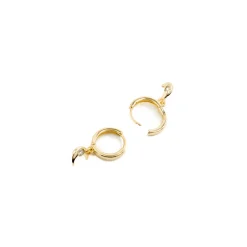 Pendientes de Circonita Brillante acabados en oro amarillo 18K - Nekiel