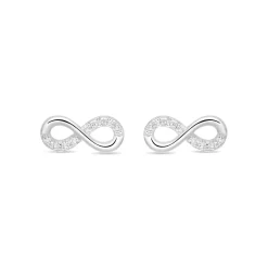 Pendientes de Circonita Brillante Acabado En Plata - Lahaj