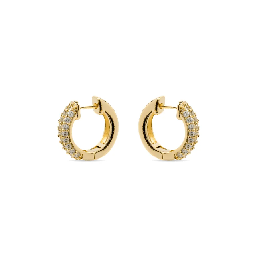 Pendientes de Circonita Brillante acabados en oro amarillo 18K - Rieli