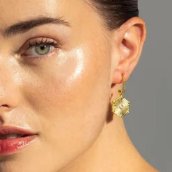 Pendientes de Circonita Brillante acabados en oro amarillo 18K- Rira