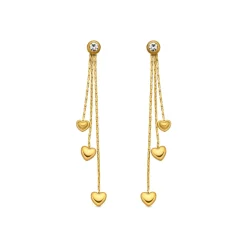 Pendientes de Circonita Brillante acabado en oro amarillo 18k - Dareo
