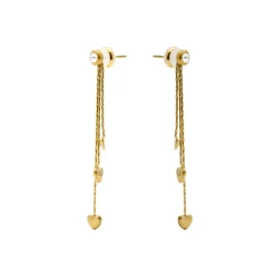Pendientes de Circonita Brillante acabado en oro amarillo 18k - Dareo