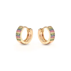 Pendientes de Circonita Brillante acabado en oro amarillo de 18k - Lasy