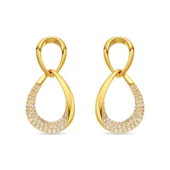 Pendientes de Circonita Brillante acabado en oro amarillo de 18k - Syroth