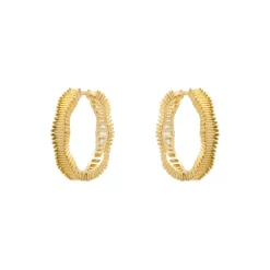 Pendientes de Circonita Brillante acabado en oro amarillo de 18k - Sadim