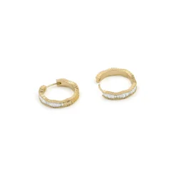 Pendientes de Circonita Brillante acabado en oro amarillo de 18k - Sadim